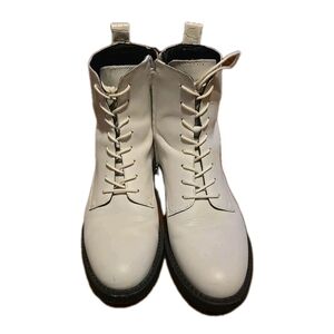Sam Edelman White Lace Up Women's Boots